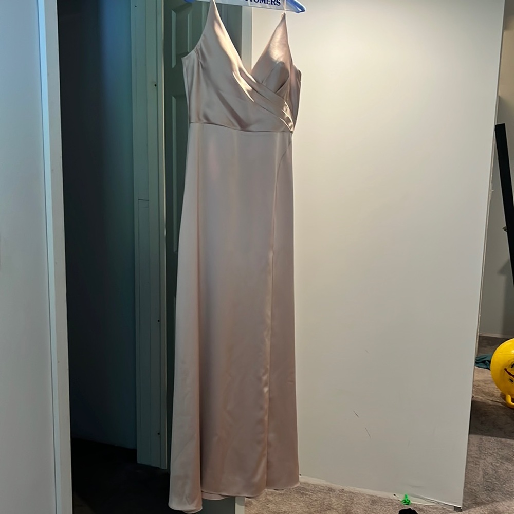 Jenny Yoo Beckett style gown (luxe chiffon) color Prosecco size 12